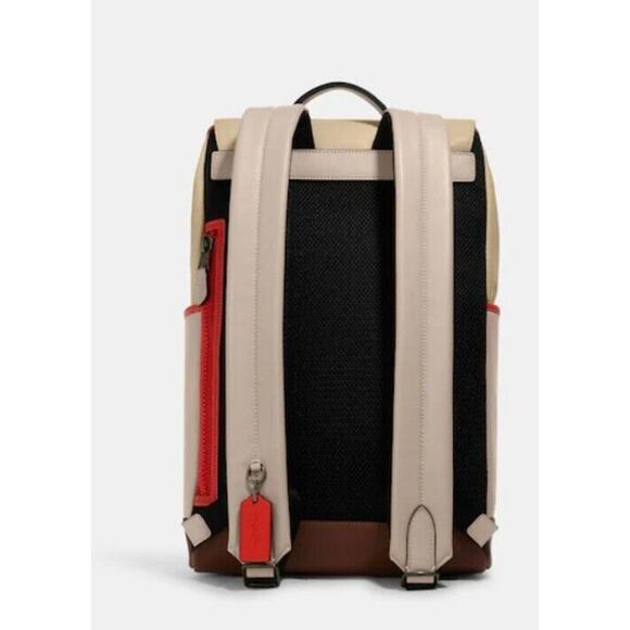 Coach Track Backpack Colorblock Signature Coach Stamp $678 - Picture 3 of 6